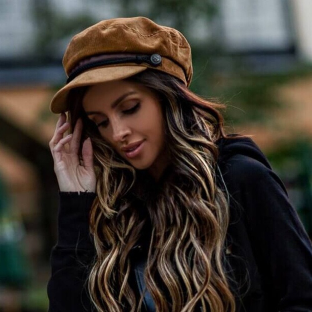 Free People Corduroy Newsboy Cap